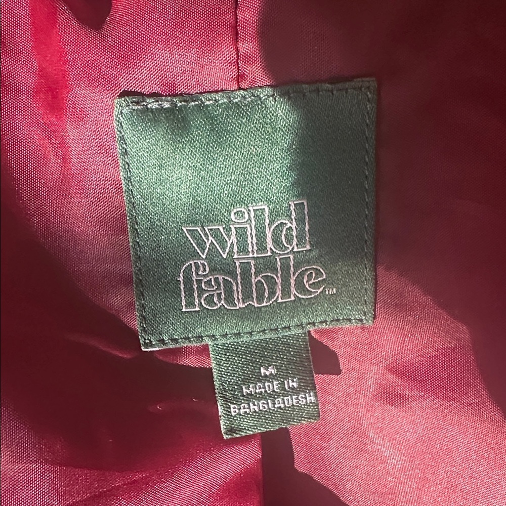 “Wild Fable” Women's Faux Fur Jacket - Burgundy - Picture 5 of 5